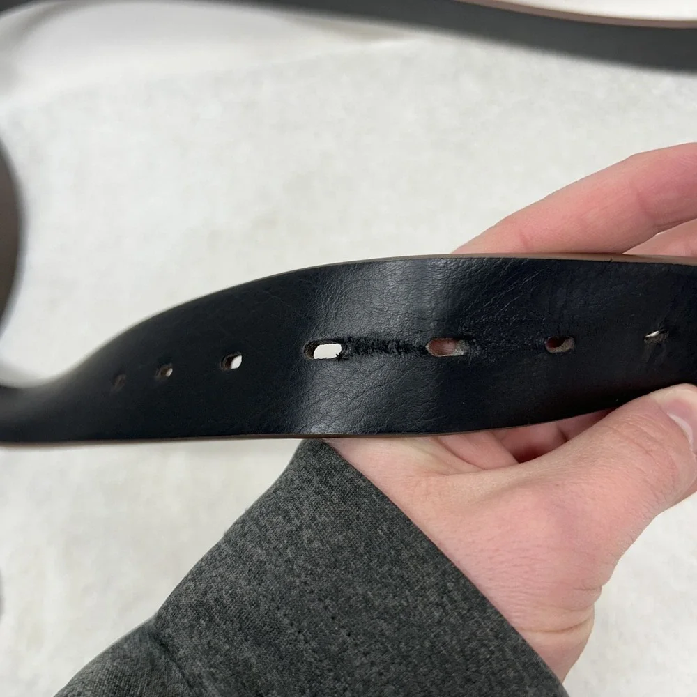 Frye Co Mens Size L Brown Suede Leather Adjustable Belt